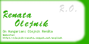renata olejnik business card